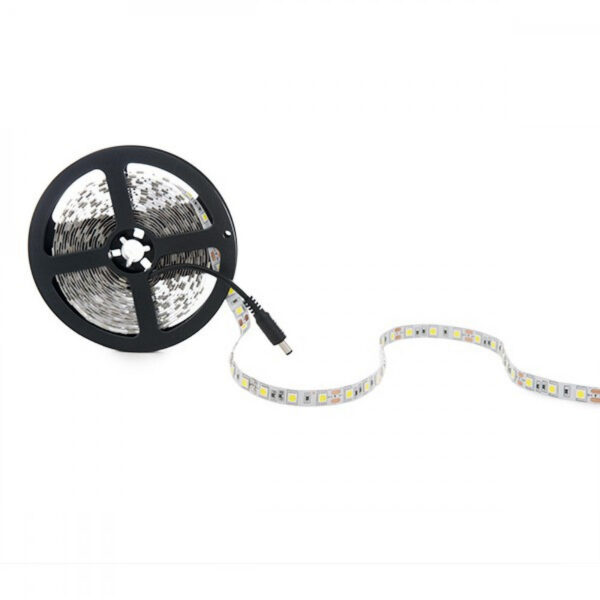 Tira de 300 LEDs 72W 3.780Lm CRI85 6000ºK SMD5050 12VDC x5M 40.000H [PL219009W]-Blanco Frío