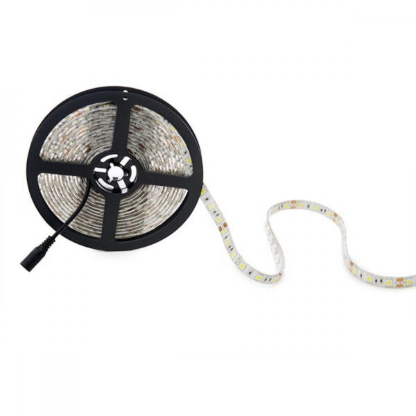 Tira de 300 LEDs 72W 4.200Lm CRI85 6000ºK SMD5050 12VDC IP65 x5M 40.000H [PL219010W]-Blanco