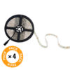 Pack 4 Tiras LED 72W 4200Lm 6000ºK 300 X SMD5050 12VDC IP65 x5M 40.000H [PL219010W-PK4-AP]