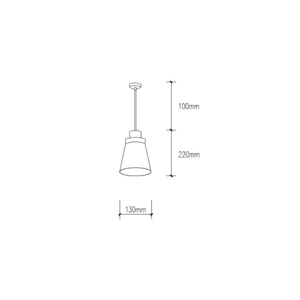 Lámpara Colgante "Margot"  [SKD-P202-W]