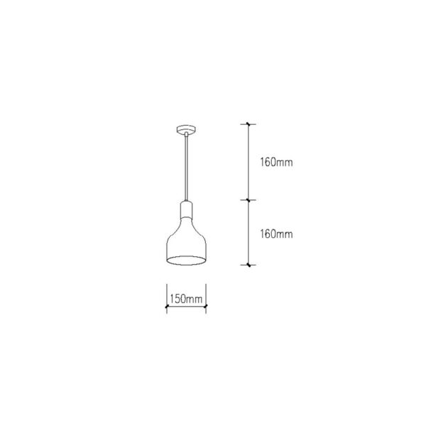 Lámpara Colgante "Kylee"  [SKD-P207-W]