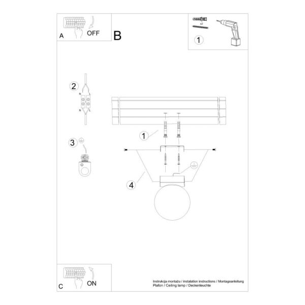 Lámpara de Techo YOLI 1 [SOL-SL.1146]
