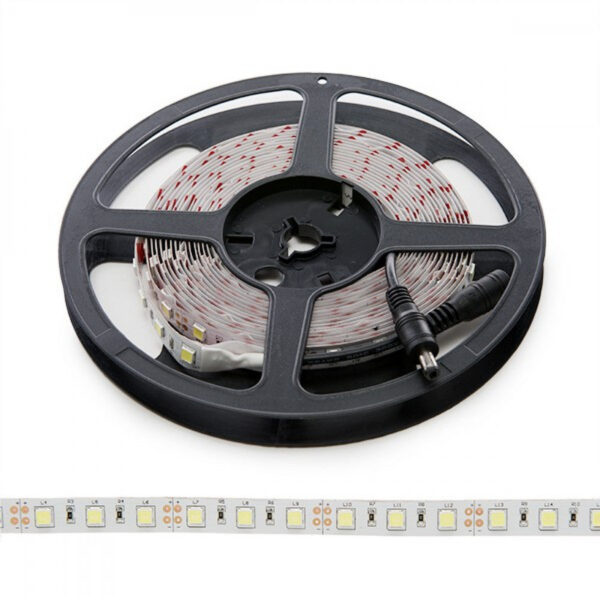 Tira de 300 LEDs 60W 15.000Lm 6000ºK SMD5252 12VDC IP20 x5M 50.000H [WM-5252-300-CW