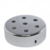 Rosetón Metálico Plateado Ø 100Mm - 7 Agujeros [AM-AR092]
