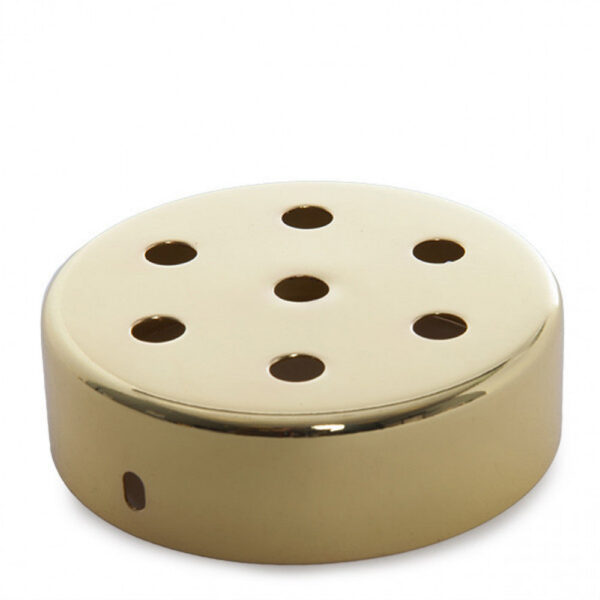 Rosetón Metálico Dorado Ø 100Mm - 7 Agujeros [AM-AR096]