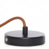 Pendel 2M - Cable Marrón - Portalámparas E27 Marrón - Rosetón Negro 100Mm [AM-AT662]