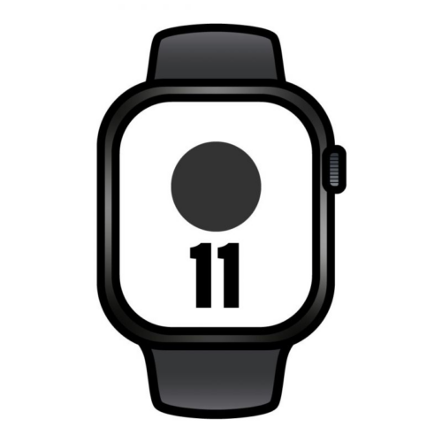 art_apl-watch20mequ4qlbardera_1 Apple Watch Series 11/ GPS/ 42mm/ Negro Azabache/ Correa Deportiva Negra (M/L)