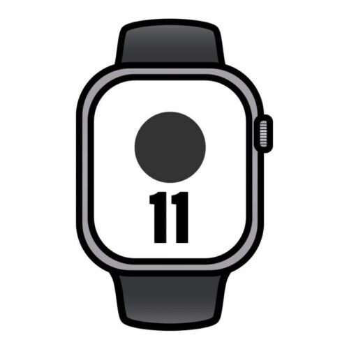 art_apl-watch20meqx4qlbardera_1 Apple Watch Series 11/ GPS/ 42mm/ Gris espacial/ Correa Deportiva Negra (M/L)