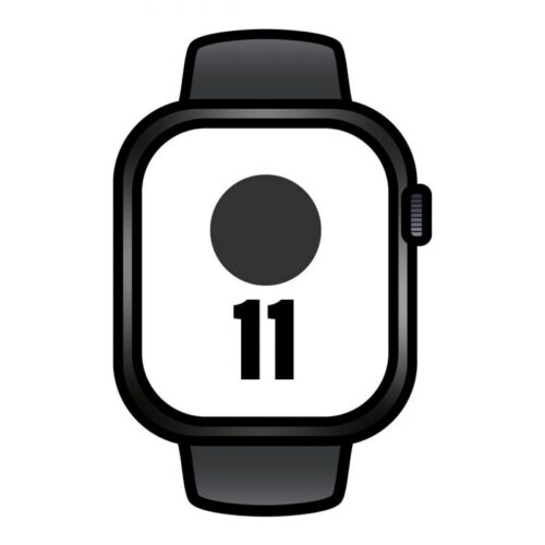 art_apl-watch20mfc44qlbardera_1 Apple Watch Series 11/ GPS/ Cellular/ 46mm/ Caja de Aluminio Negra/ Correa Deportiva Negra M/L