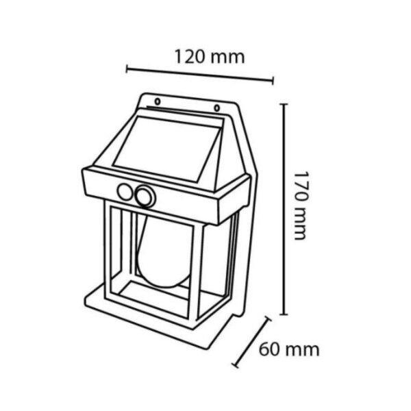 Aplique Solar IP44 3W 3000K 100Lm con Sensor PIR - Blanco [ASAL-0289]