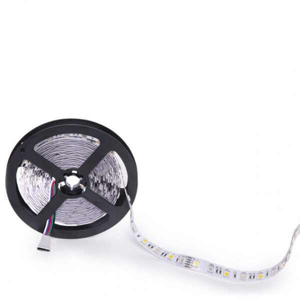 Tira de 300 LEDs 60W 3.402Lm 3000ºK SMD5050 24VDC IP20 RGB+Blanco Cálido x5M 40.000H [CA-5050-60-24-IP20-RGB-WW]-Blanco Cálido