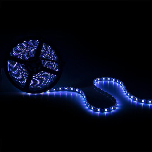 Tira de 300 LEDs 72W 4.200Lm SMD5050 12VDC IP65 Pcb Negro x5M 40.000H [CA-5050-300-IP65-B-RGB]-RGB