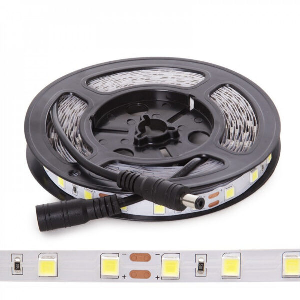 Tira de 60 LEDs/M 100W 6.900Lm CRI85 6000ºK SMD5054 12VDC IP20 x5M 40.000H [CA-60-5054-12-IP20-CW]-Blanco Frío