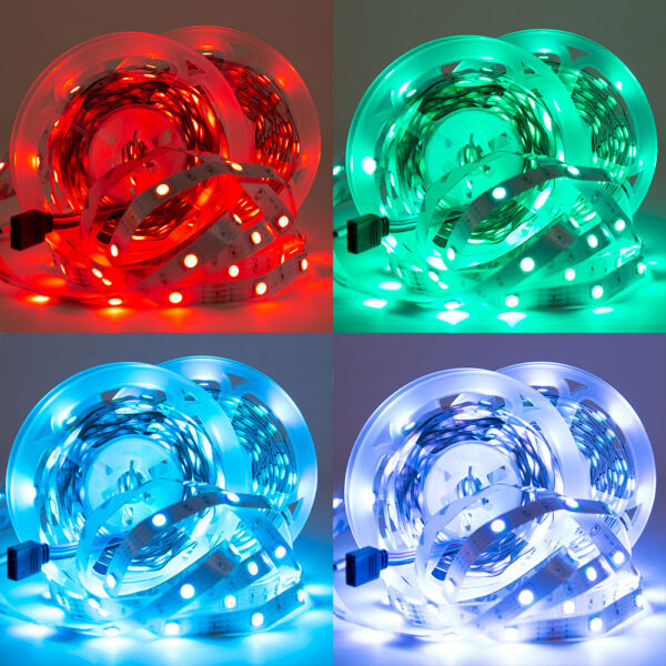 Kit Tira 72W 3.000Lm 300 LEDs 10 metros RGB Blister Transformador, Controlador, Control Bluetooth IP20 40.000H [CA-KITRGB-10M]