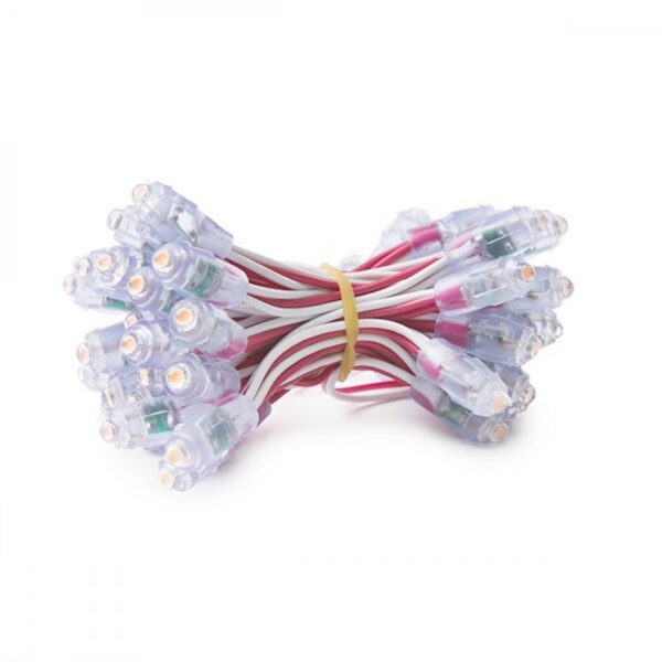 Pixel LED 0.1W 2Lm 9Mm 12V Epistar (Cadena 50 Unidades) Morado 50.000H [DE-PIX-9-A]