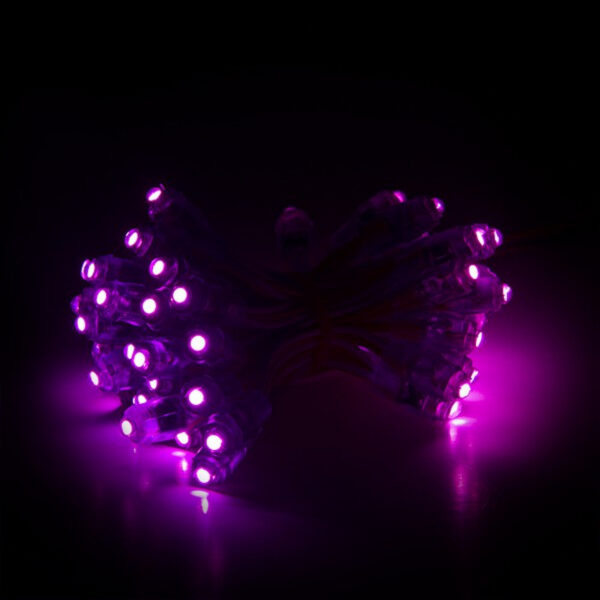 Pixel LED 0.1W 2Lm 9Mm 12V Epistar (Cadena 50 Unidades) Morado 50.000H [DE-PIX-9-A]