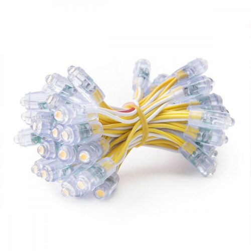 Pixel LED 0.1W 2Lm 9Mm 5V Epistar (Cadena 50 Unidades) Amarillo 50.000H [DE-PIX-9-Y]