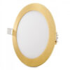 Placa LED 12W 1200Lm 2700ºK Circular Dorado 50.000H [GL-CL-R12N-G-WW]