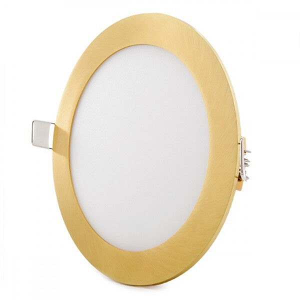 Placa LED 12W 1200Lm 2700ºK Circular Dorado 50.000H [GL-CL-R12N-G-WW]