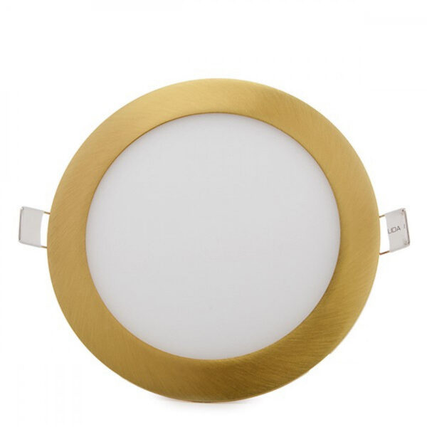 Placa LED 12W 1200Lm 2700ºK Circular Dorado 50.000H [GL-CL-R12N-G-WW]