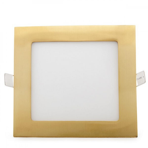 Placa LED 12W 1200Lm 2700ºK Cuadrada Dorado 50.000H [GL-CL-S12N-G-WW]