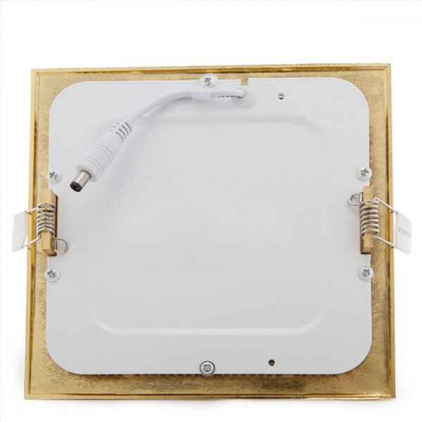 Placa LED 12W 1200Lm 2700ºK Cuadrada Dorado 50.000H [GL-CL-S12N-G-WW]