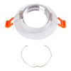 Pack 8 Aro Foco Downlight  Basculante Circular Aluminio Blanco 93Mm