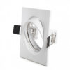Aro Foco Downlight  Basculante Cuadrado Blanco 83/83Mm
