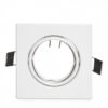 Aro Foco Downlight  Basculante Cuadrado Blanco 83/83Mm