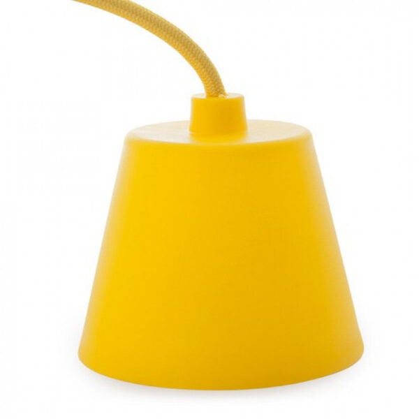 Portalámparas E27 Cable - Rosetón - Color Amarillo