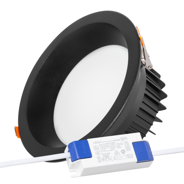 ho_dl_ad_20w_b_cw_0-11 Foco Downlight Circular LED 20W 2.000Lm 6000ºK Anti-Deslumbrante UGR19 40.000H Negro