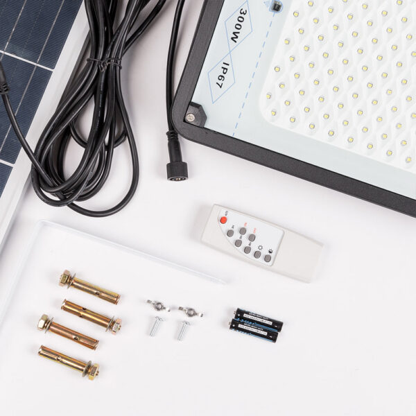 Foco Proyector LED Solar 300W Panel Solar/Batería  [HO-MTX-300W-CW]