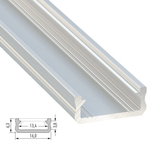 Perfíl Aluminio Tipo D 2,02M