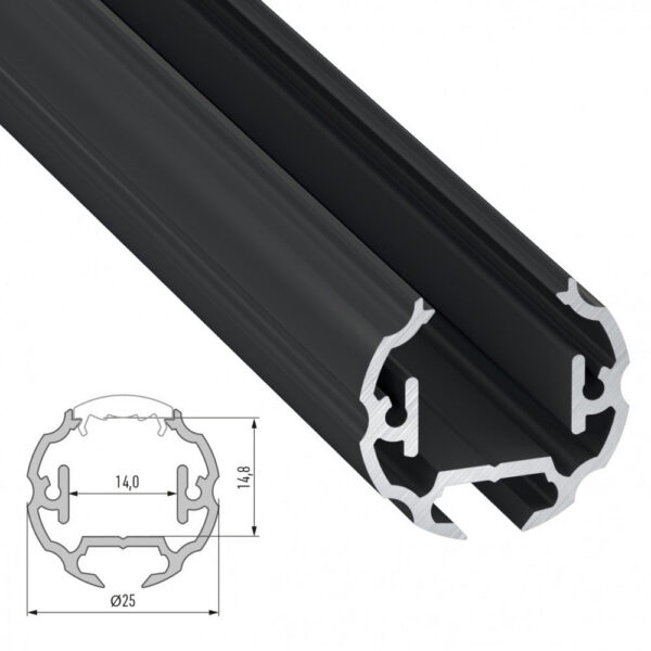 Perfíl Aluminio Tipo COSMO 2,02M - Bruto