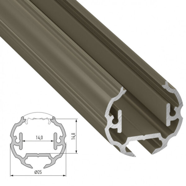 Perfíl Aluminio Tipo COSMO 2,02M - Bruto