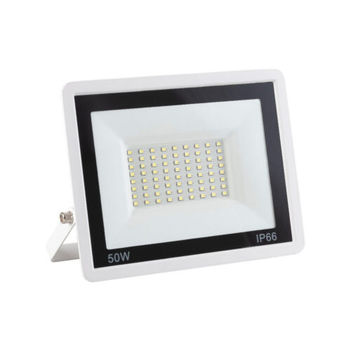 Foco Proyector LED 50W 4.000Lm 6000ºK IP66 Regulable 60,000H Acabado Blanco [LM-6007-W-CW]