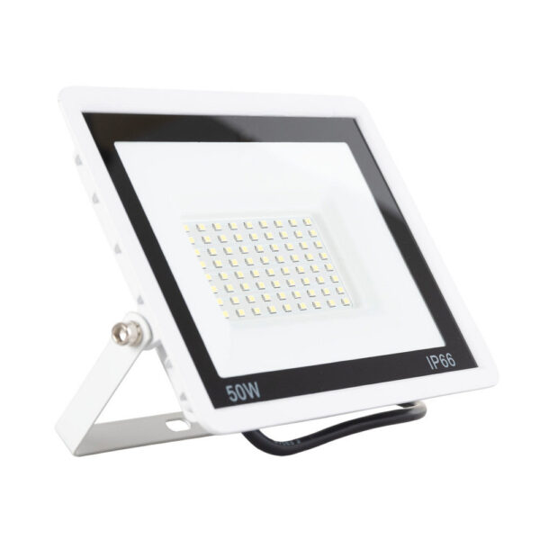 Foco Proyector LED 50W 4.000Lm 6000ºK IP66 Regulable 60,000H Acabado Blanco [LM-6007-W-CW]