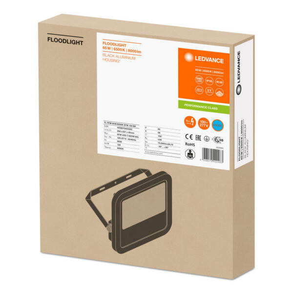 [LVE-4058075422483] Foco Proyector LED Ledvance   65W 8000Lm 6500K 100 x 100º IP65 - Blanco Frío