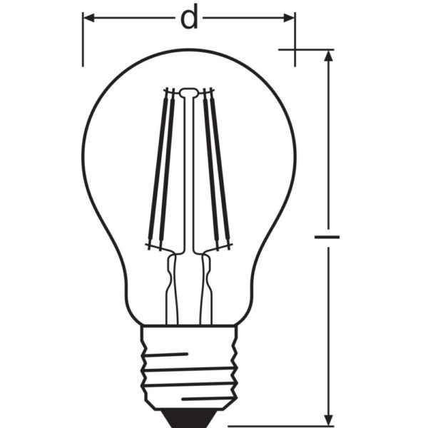 [LVE-4058075758964] Ledvance/Osram Bombilla LED "Classic" E27 5,8W 806Lm 4000K 300º IP20 Regulable