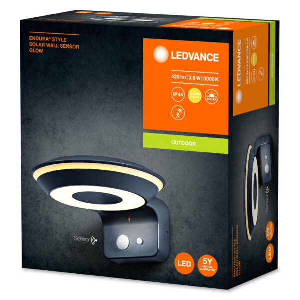 [LVE-4058075763210] Luminaría LED Ledvance "Endura" Exterior Sensor   3,6W 180Lm 3000K  IP44 - Blanco Cálido
