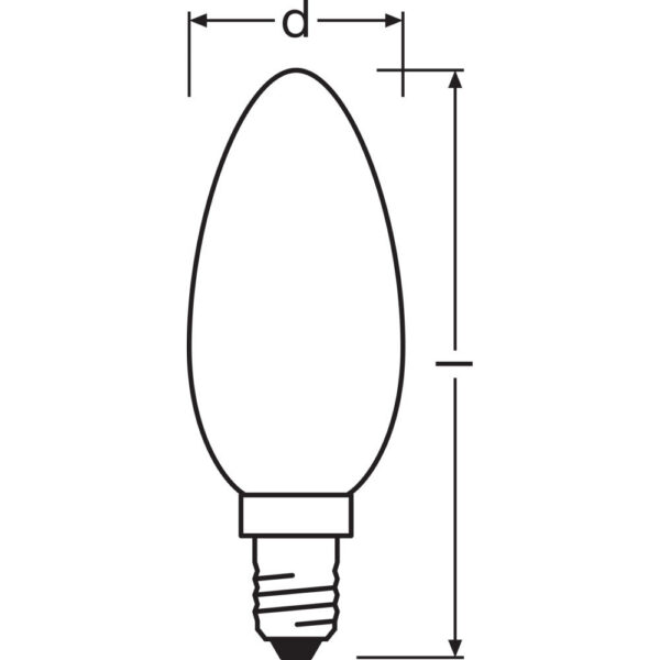 [LVE-4099854065613] Ledvance/Osram Bombilla LED "Classic" E14 4,2W 470Lm 2700K 300º IP20 Regulable