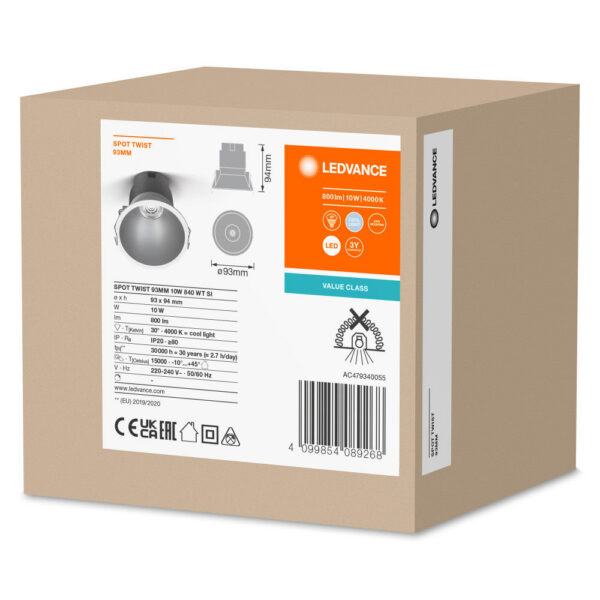 [LVE-4099854089268] Foco LED Ledvance   10W 800Lm 4000K 30º IP20/IP20