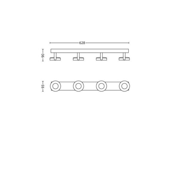 Aplique de Pared LED Philips ClockWork Blanco 4x4.5W Regulable 2000Lm  [PH-8718696154526]