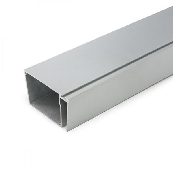 Perfíl Aluminio para Tira LED Estanterías Cristal Espesor 8Mm - Alojamiento Transformador x 2M