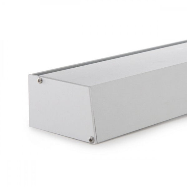 Perfíl Aluminio para Tira LED Estanterías Cristal Espesor 8Mm - Alojamiento Transformador x 2M