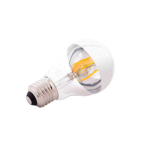 wr_a60_silver_4w_ww_0-5 Bombilla LED E27 4W 273Lm 2000ºK Filamento A6 Reflector Plata 40.000H [WR-A60-SILVER-4W-WW