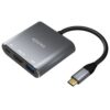 art_ais-adp20a109-0669_1-2 Conversor Aisens A109-0669/ USB Tipo-C Macho/ HDMI Hembra - USB Hembra - USB Tipo-C Hembra/ 15cm/ Gris