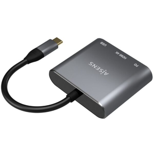 art_ais-adp20a109-0669_2 Conversor Aisens A109-0669/ USB Tipo-C Macho/ HDMI Hembra - USB Hembra - USB Tipo-C Hembra/ 15cm/ Gris