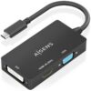 art_ais-adp20a109-0954_1 Conversor HDMI Aisens A109-0954/ USB Tipo-C Macho - DVI/HDMI/VGA Hembra/ 15cm/ Negro