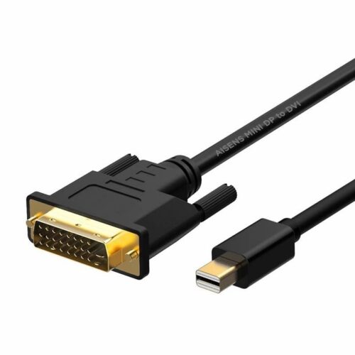 art_ais-adp20a125-0363_1 Cable Conversor Mini DisplayPort Aisens A125-0363/ Mini DisplayPort Macho - DVI Macho/ 2m/ Negro